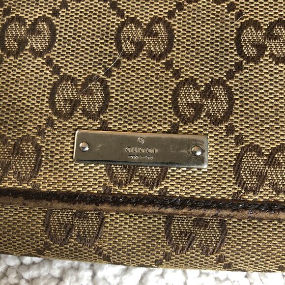 Gucci monogram leather trifold card case wallet coin purse - Picture 2 of 7